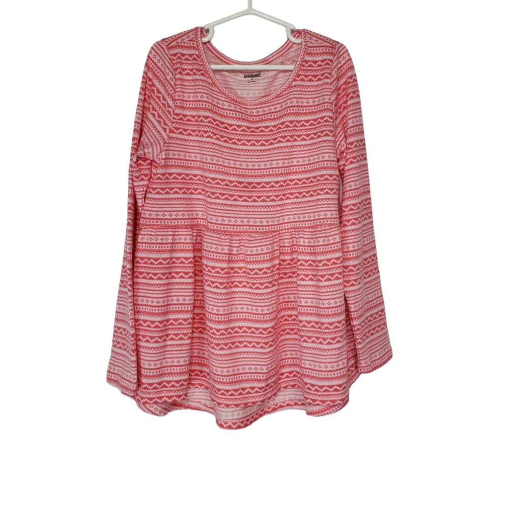 Gymboree Girls Multi Pattern Long Sleeve Knit Top Size 8 Pink